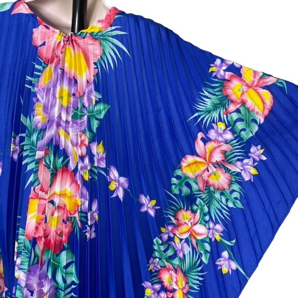 Vintage Royal Creations Hawaiin Dress Floral  MuMu Kaftan Kimono Made Hawaii u - Picture 7 of 10